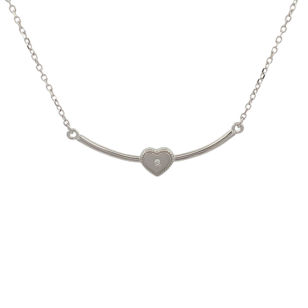 Glitzy Silver Pave Necklace