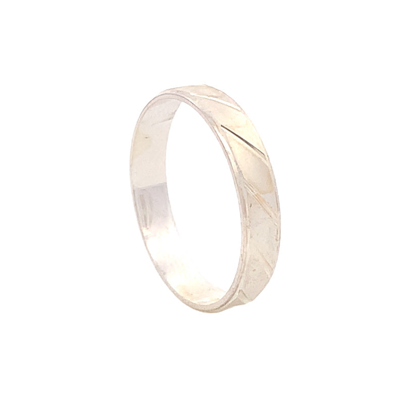 Sanblasted Band Ring 4MM 1.3G  Unisex R360710