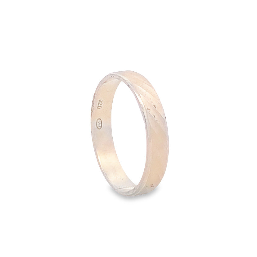 Sanblasted Band Ring 4MM Unisex R43219