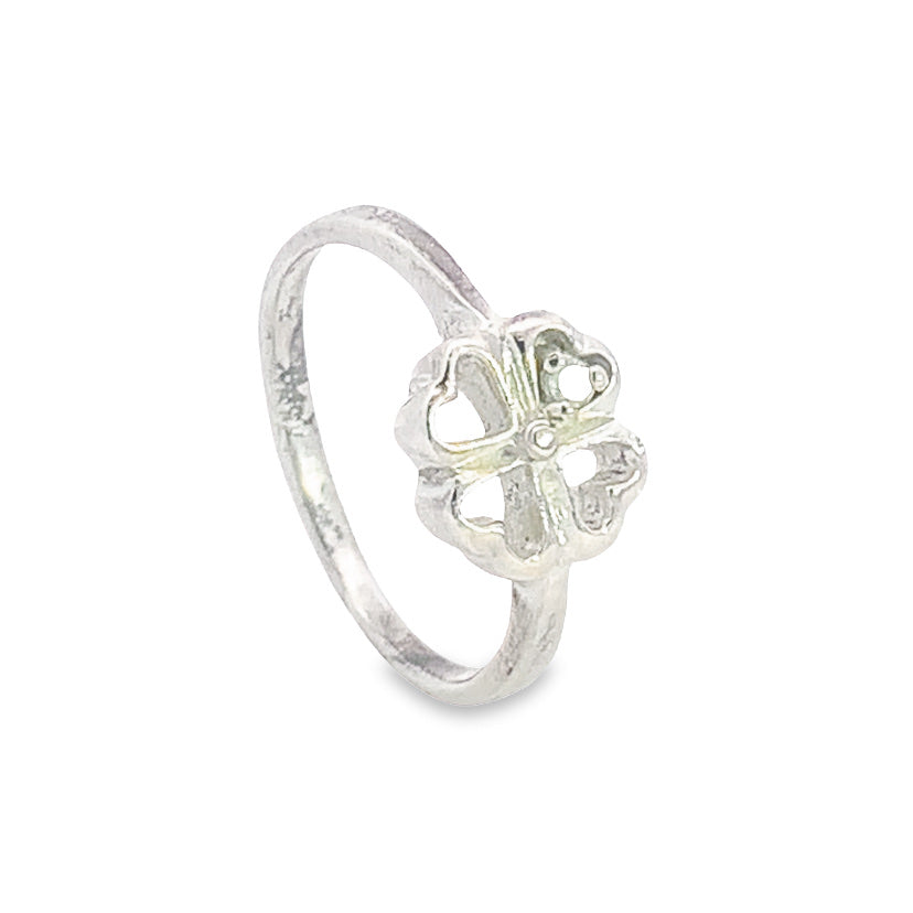 Axiel Clover Heart 925 Sterling Silver Promise Ring | SilverWorks