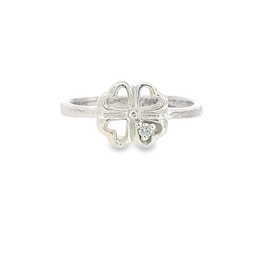 
                      
                        Axiel Clover Heart 925 Sterling Silver Promise Ring | SilverWorks
                      
                    