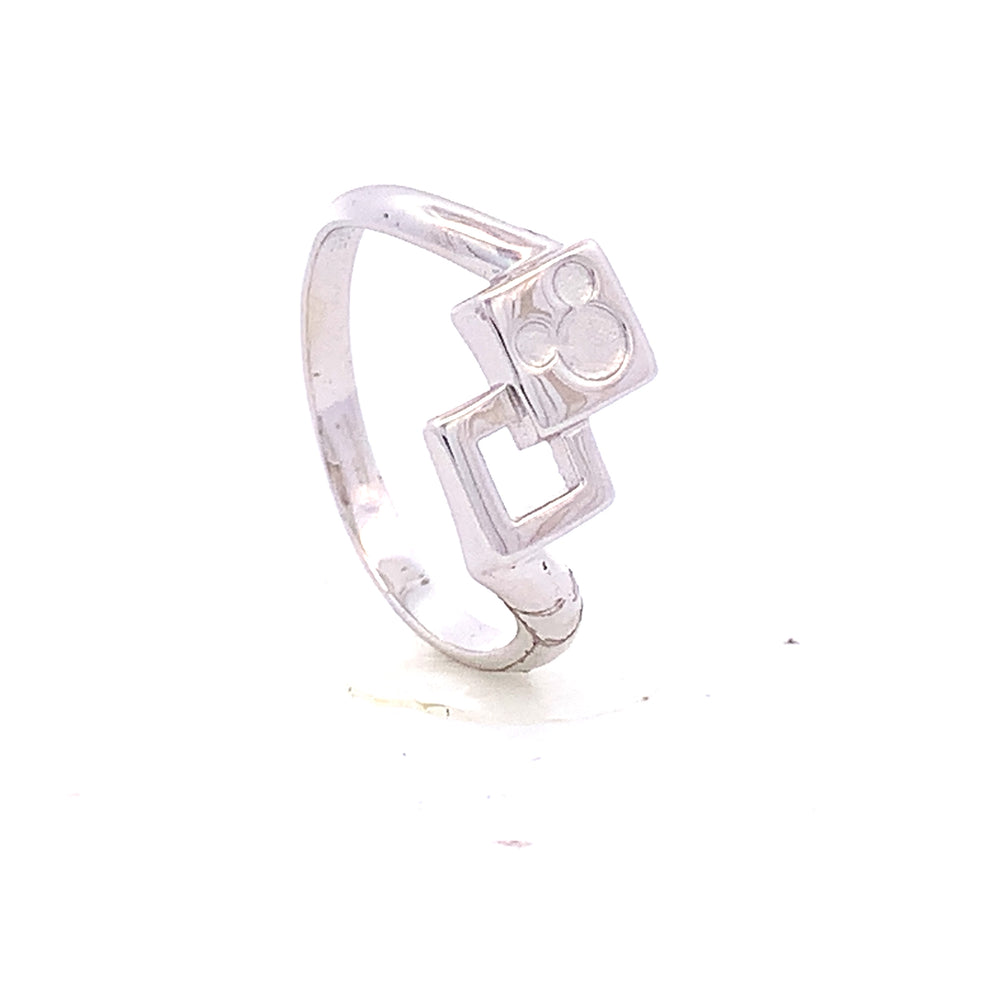 
                      
                        Ivory Mickey Mouse Double Square 925 Sterling Silver Ring | SilverWorks
                      
                    