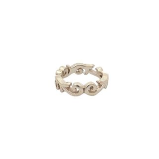 
                      
                        Trisha Tribal Oxidized 925 Sterling Silver Ring | SilverWorks
                      
                    