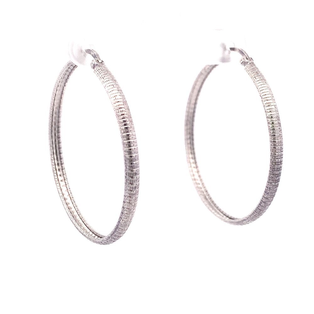 Moulty Silver Hoop Earrings