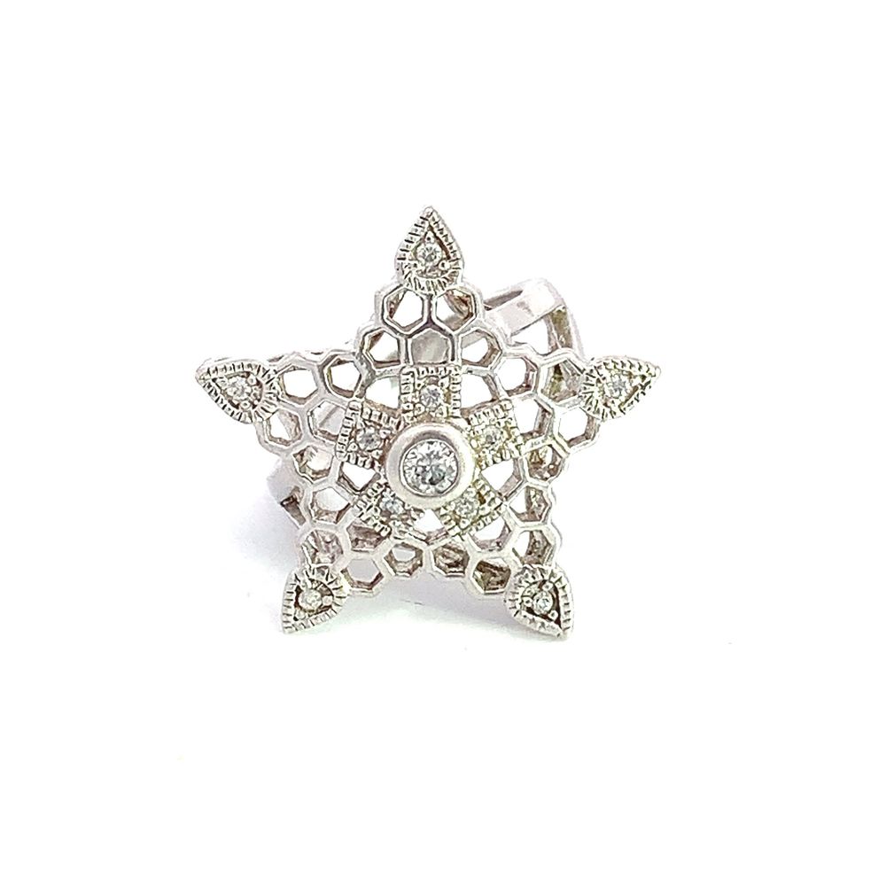 Peppermint Star 925 Sterling Silver Ring | SilverWorks