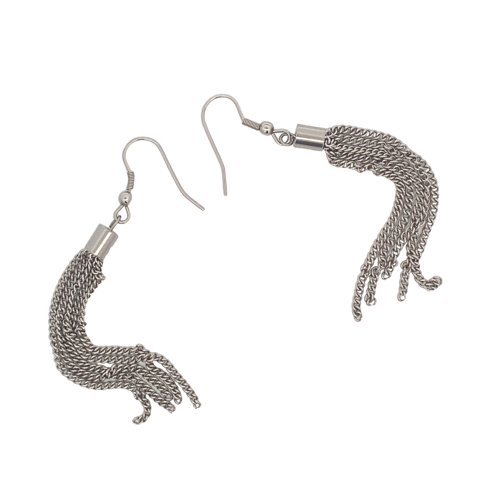 
                      
                        Alexa Tassel Stainless Steel Hook Drop Earrings | SilverWorks
                      
                    