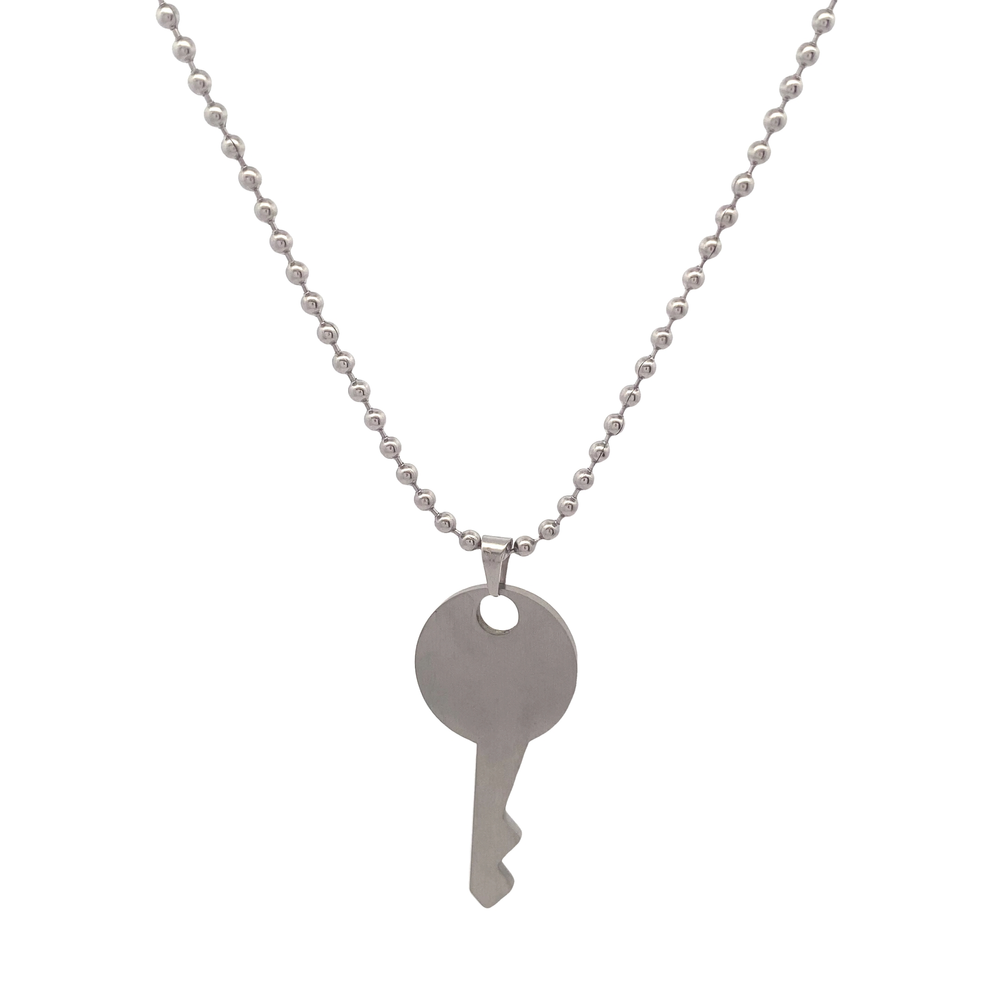 
                      
                        Nicholas Couple Key Stainless Steel Pendant Necklace | SilverWorks
                      
                    