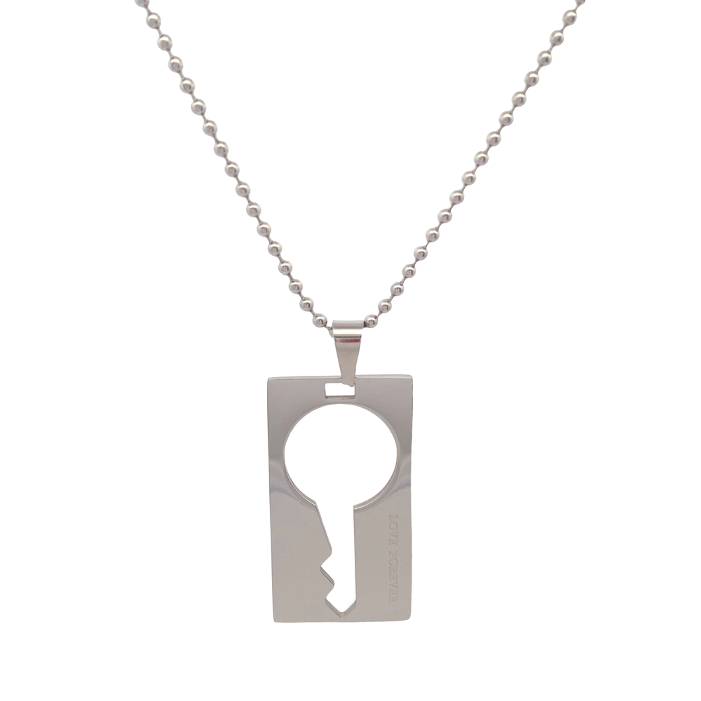 
                      
                        Nicholas Couple Key Stainless Steel Pendant Necklace | SilverWorks
                      
                    