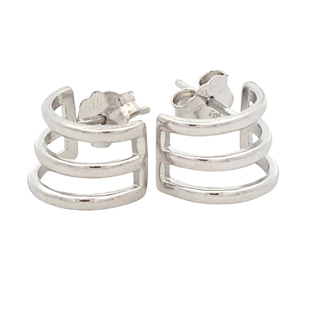 Myrsine Silver Hoop Earrings