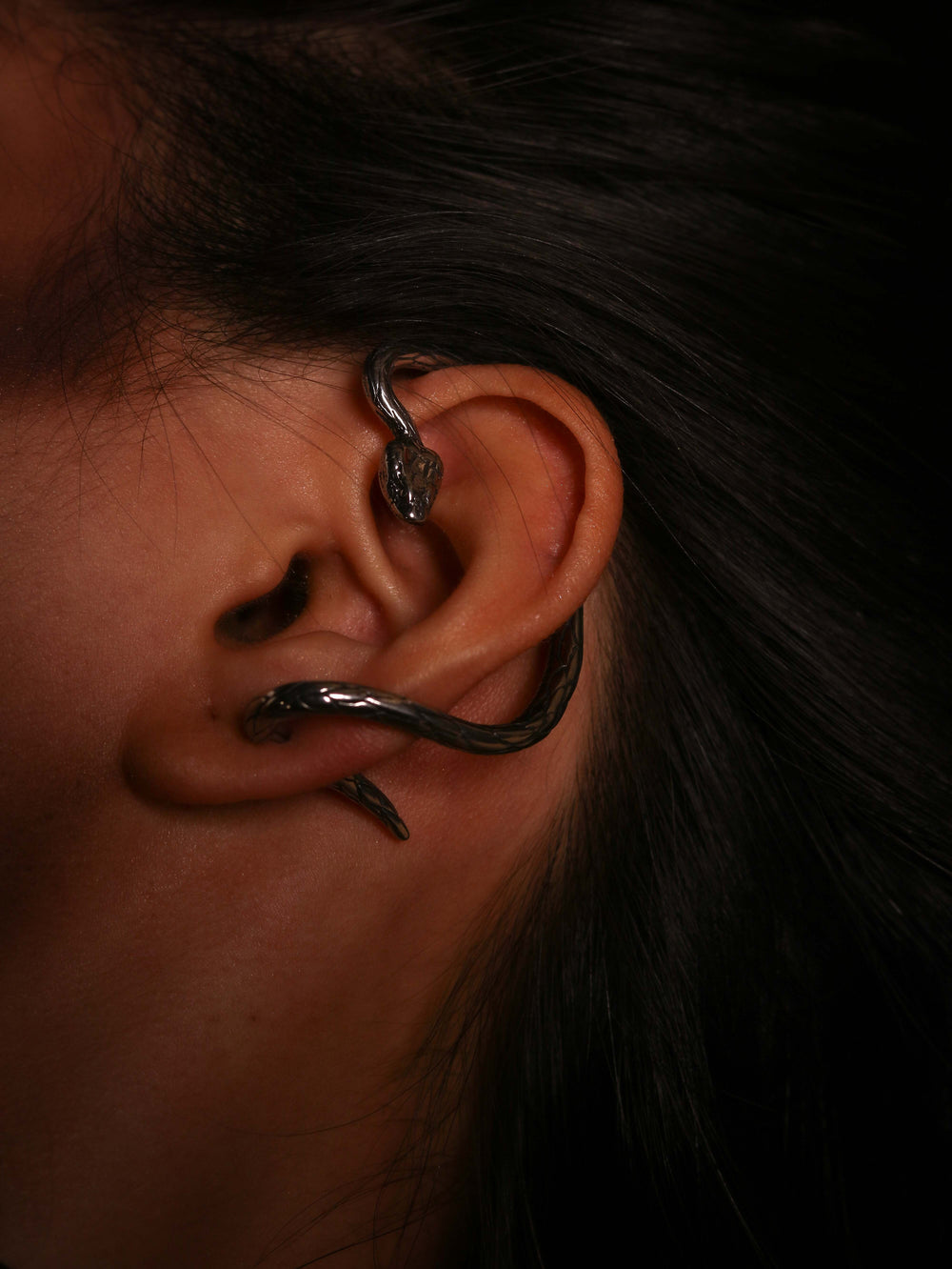 Methuselah Stainless Steel Cuff Earrings | SilverWorks