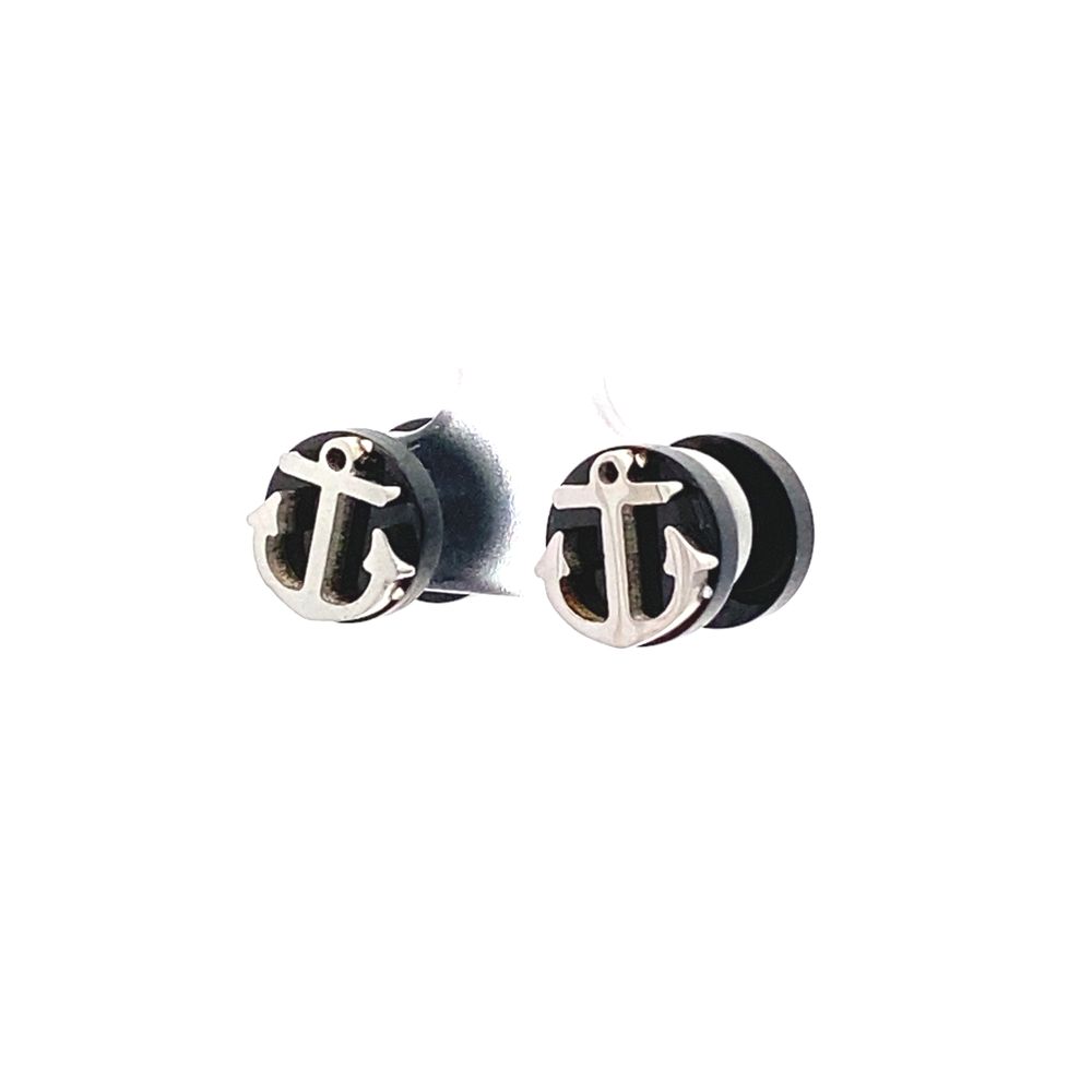 
                      
                        Anchor Faux Tunnel Stainless Steel Stud Earrings | SilverWorks
                      
                    