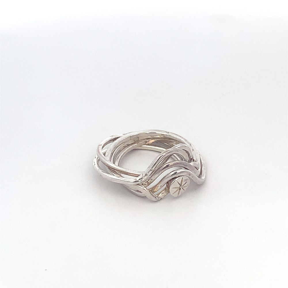 
                      
                        Corey 5-Band Puzzle 925 Sterling Silver Ring 8 | SilverWorks
                      
                    