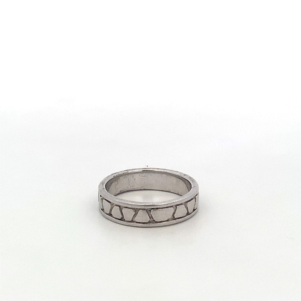 Erin Sandblasted 925 Sterling Silver Wedding Band Ring 6 | SilverWorks