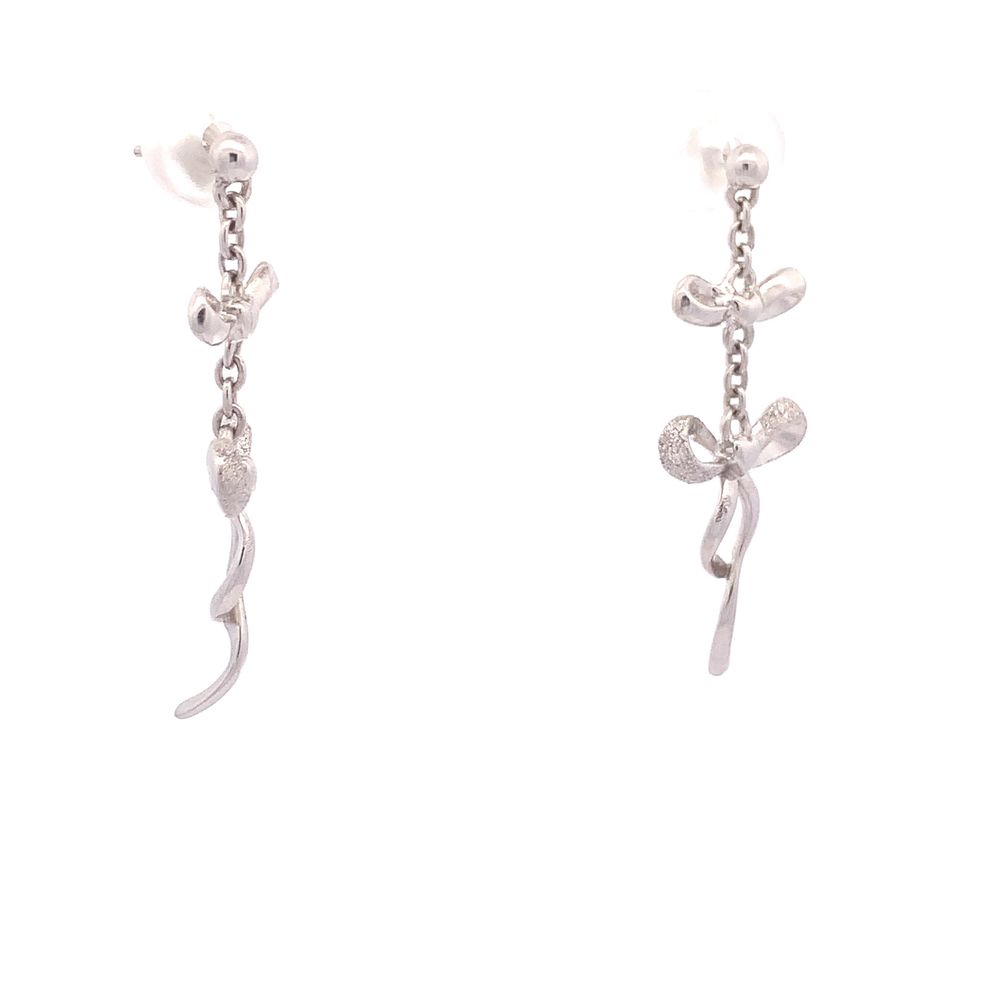 
                      
                        Daphne Ribbon 925 Sterling Silver Stud Drop Earrings | SilverWorks
                      
                    