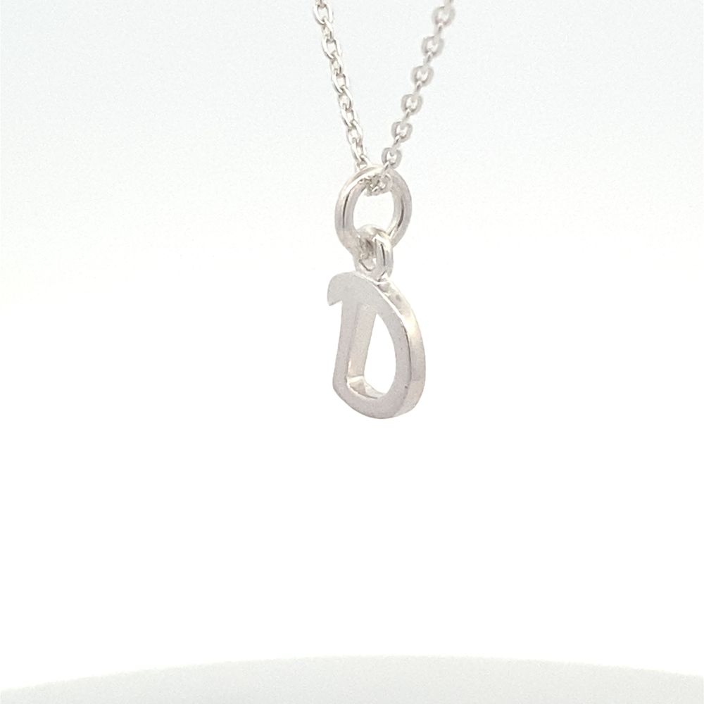 Monotype Personalized Initial Letter D Necklace | SilverWorks