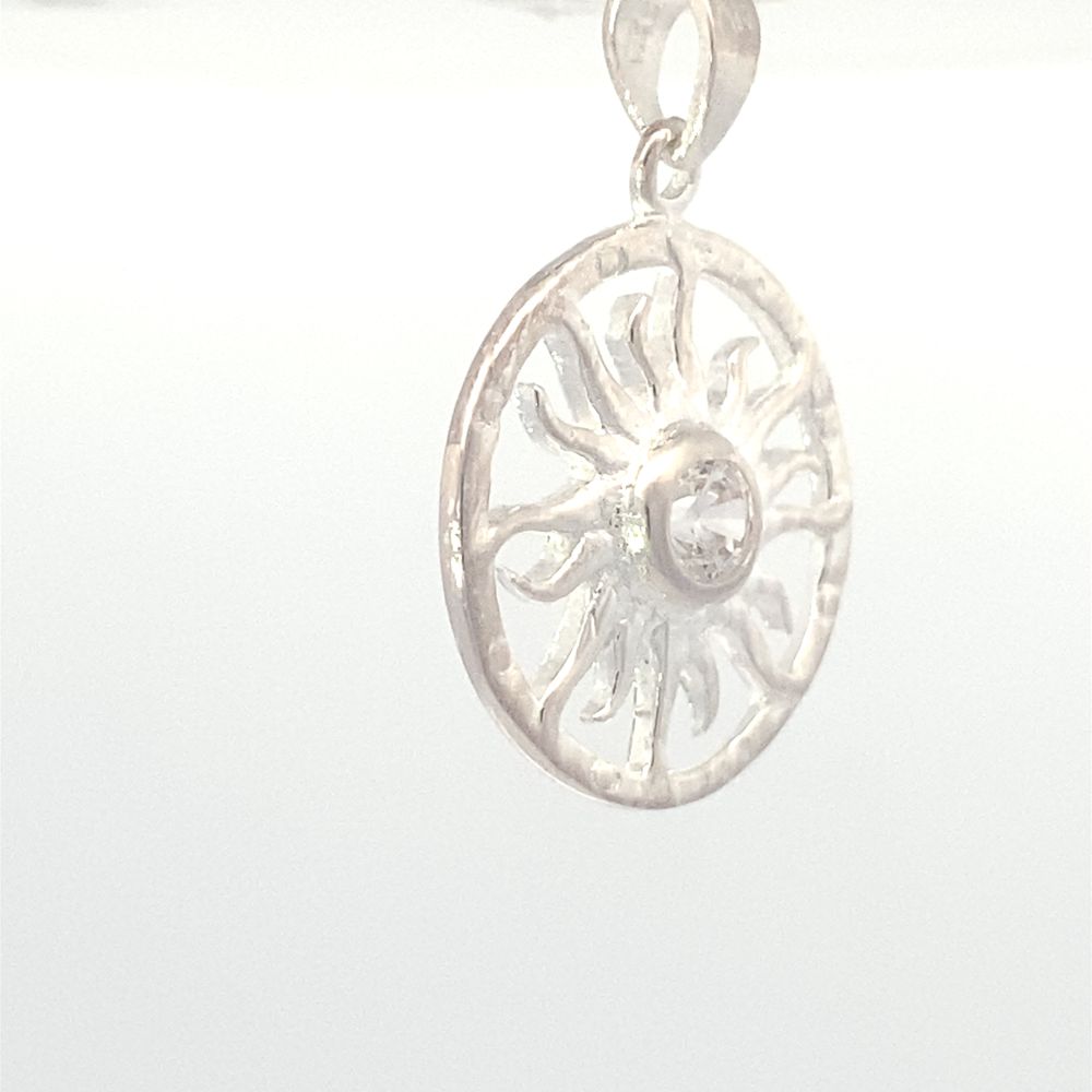 Sol Round Sun 925 Sterling Silver Charm | SilverWorks