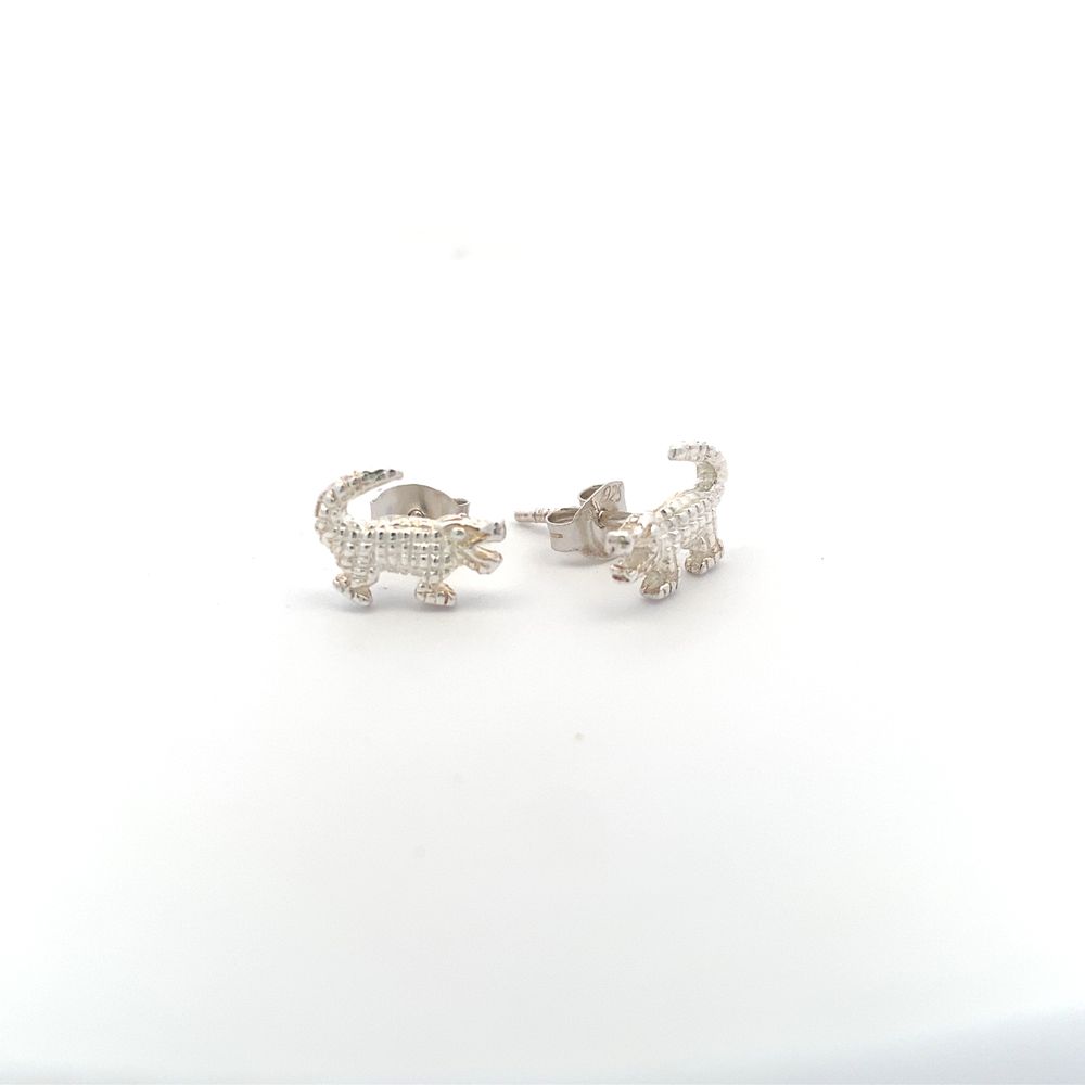 
                      
                        Ura Crocodile 925 Sterling Silver Stud Earrings | SilverWorks
                      
                    