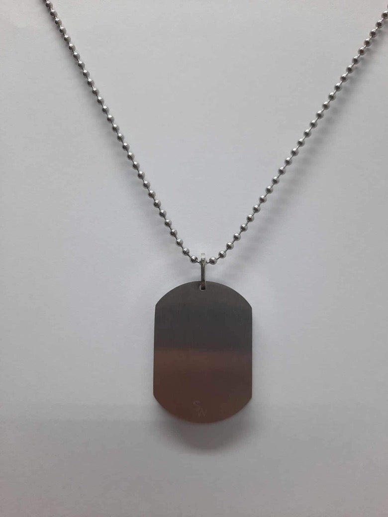 X1864 S.S BIG DOGTAG W/ BALL CHAIN 24