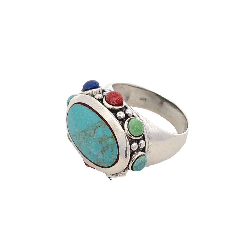 Anna Multicolor 925 Sterling Silver Promise Ring | SilverWorks