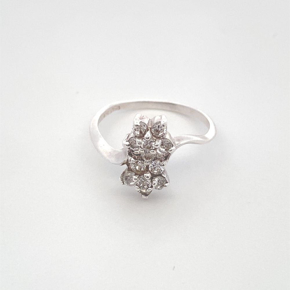 Aster Double Flower Rositas 925 Sterling Silver Promise Ring | SilverWorks