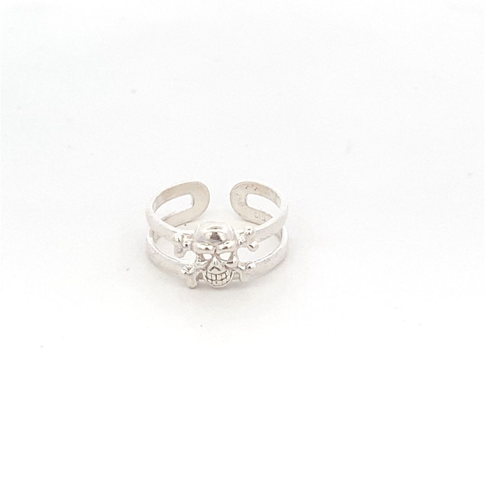 Sully Skull 925 Sterling Silver Open Toe Ring | SilverWorks