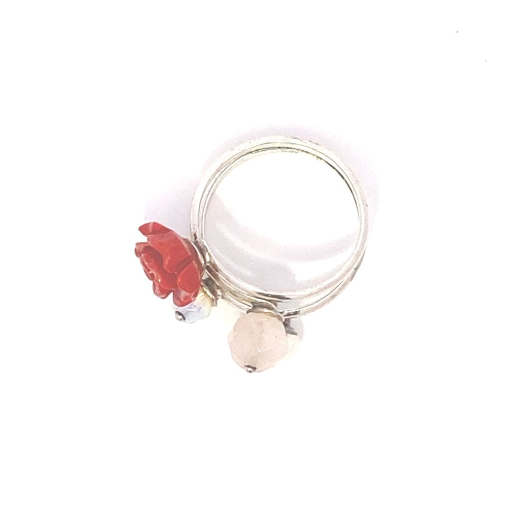 
                      
                        Semi Precious Rose Ring with Pearl R56446
                      
                    