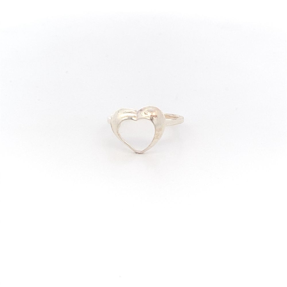 Open Puff Heart Design Ring R60036