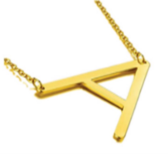 PC16-X SS ARIAL INITIAL NECKLACE