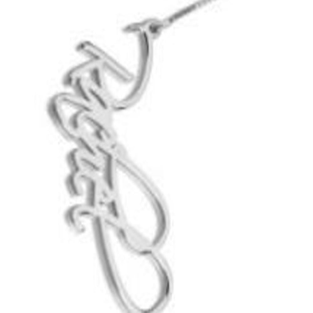 Flowing Script Personalized Name Necklace | SilverWorks