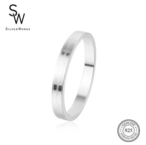 
                      
                        Zarta 925 Sterling Silver Wedding Band Ring | SilverWorks
                      
                    