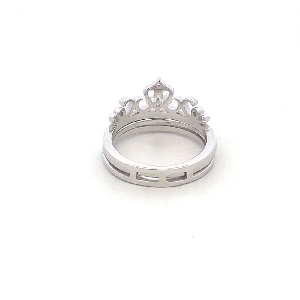 
                      
                        Anita Brilliant Cut 925 Sterling Silver Engagement Crown Ring Set | SilverWorks
                      
                    