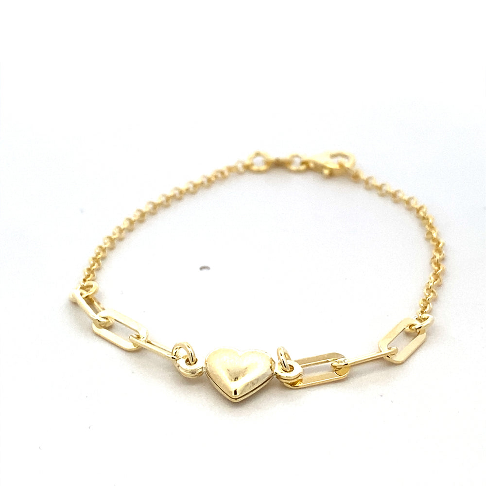 Fiore Heart Silver Bracelet