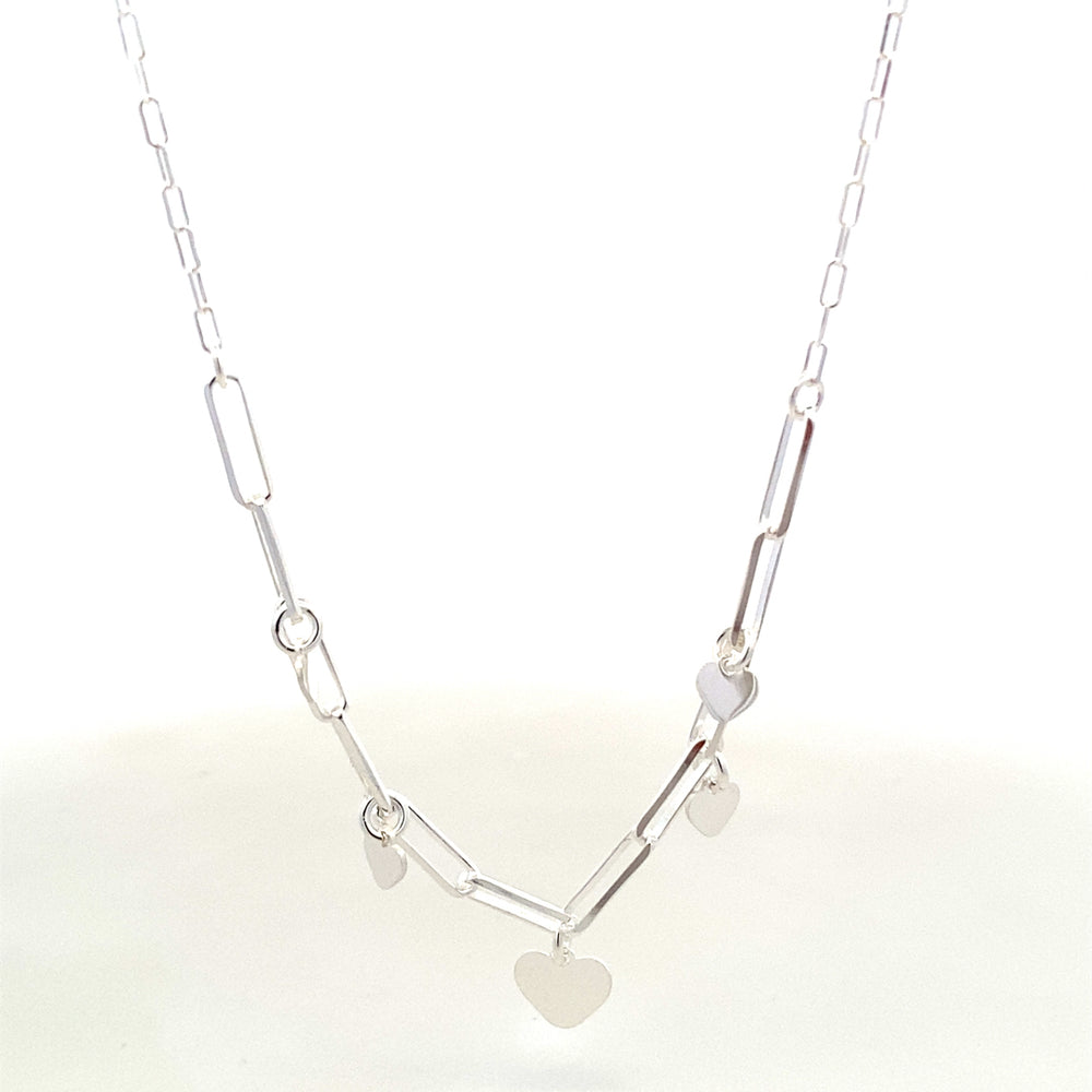 Faye Heart Silver Necklace