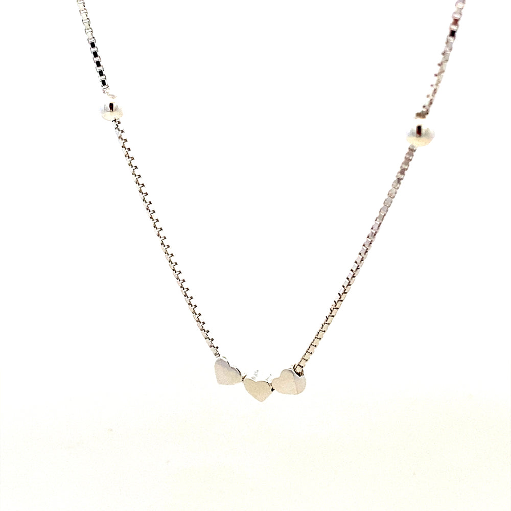 Frankie Heart Silver Necklace