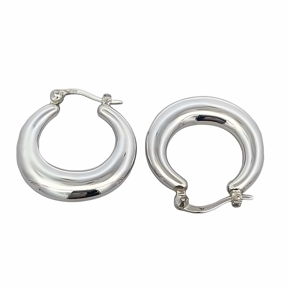 Barbara Hoop 925 Sterling Silver Earrings