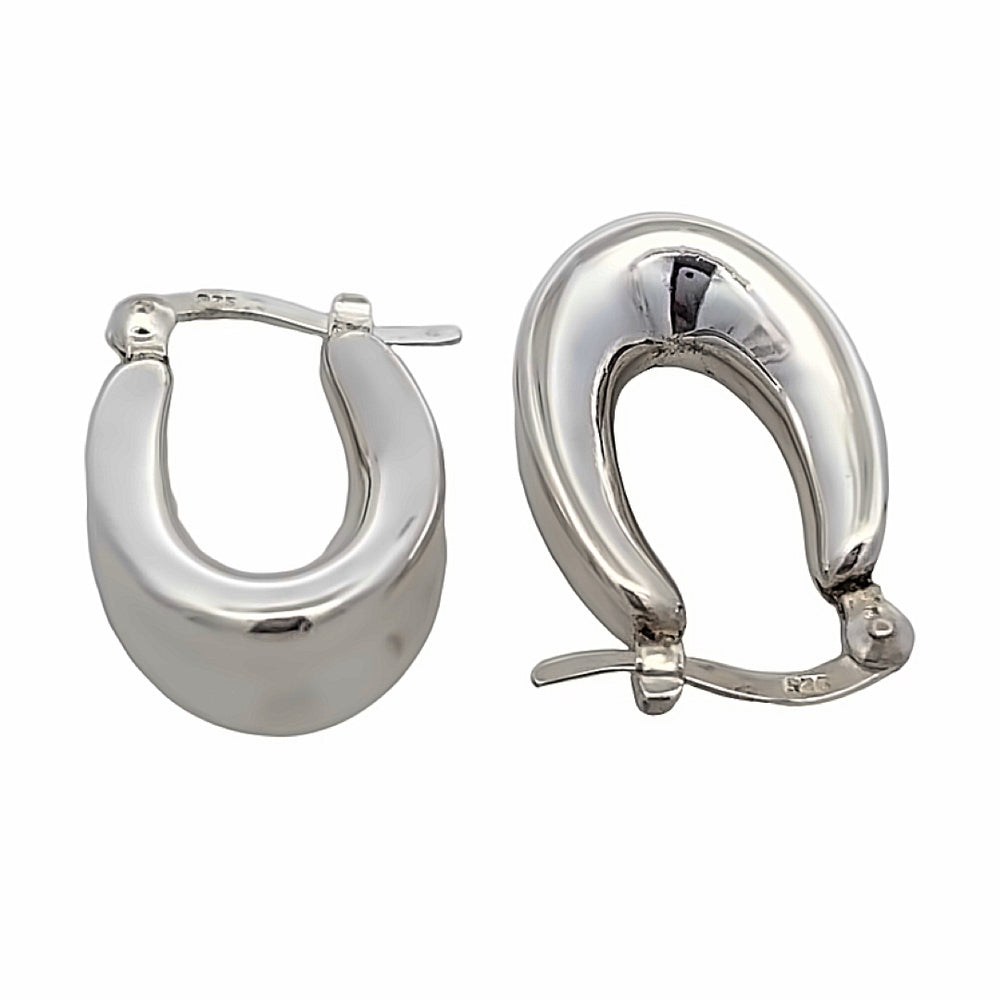 Bettina Hoop 925 Sterling Silver Earrings