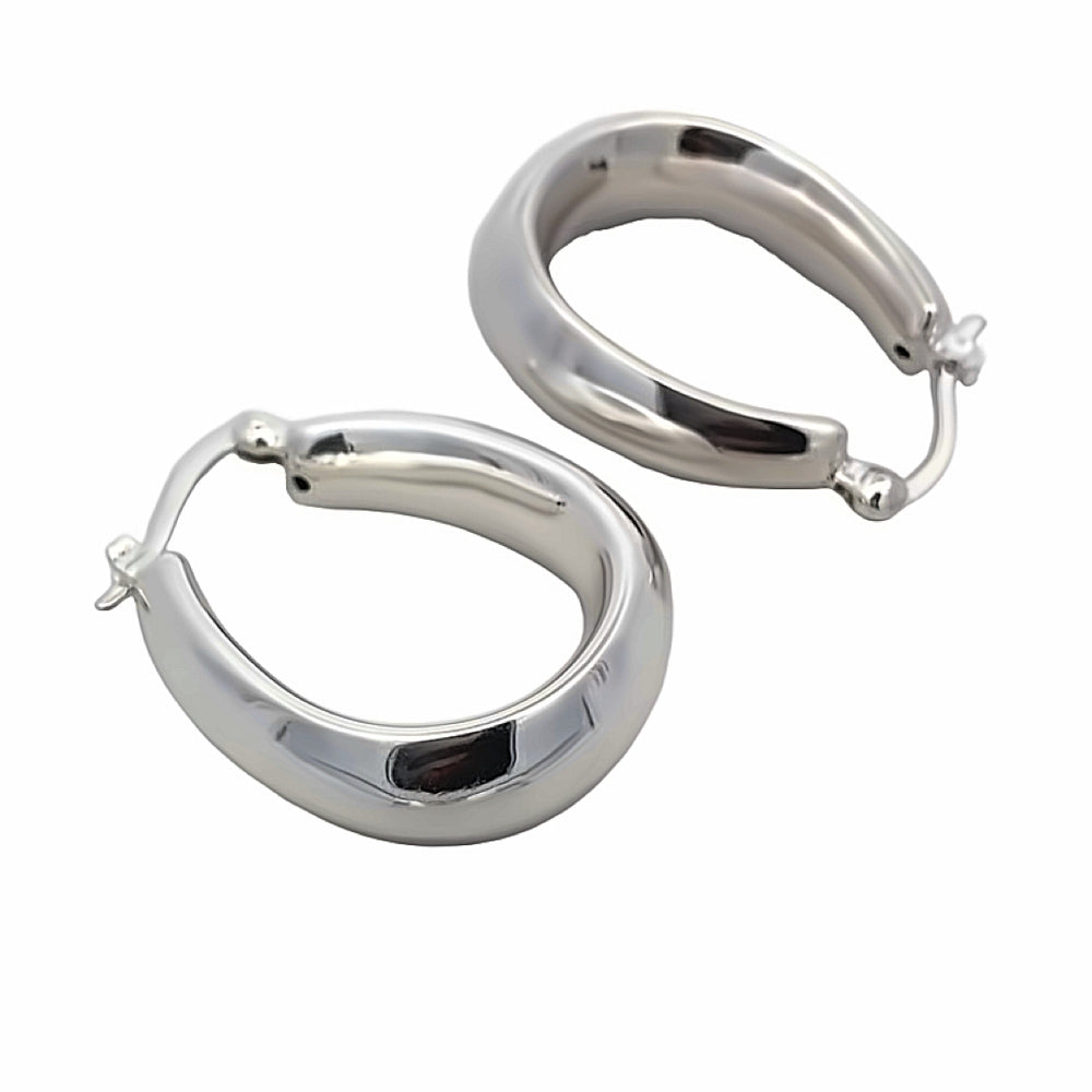 Bria Hoop 925 Sterling Silver Earrings