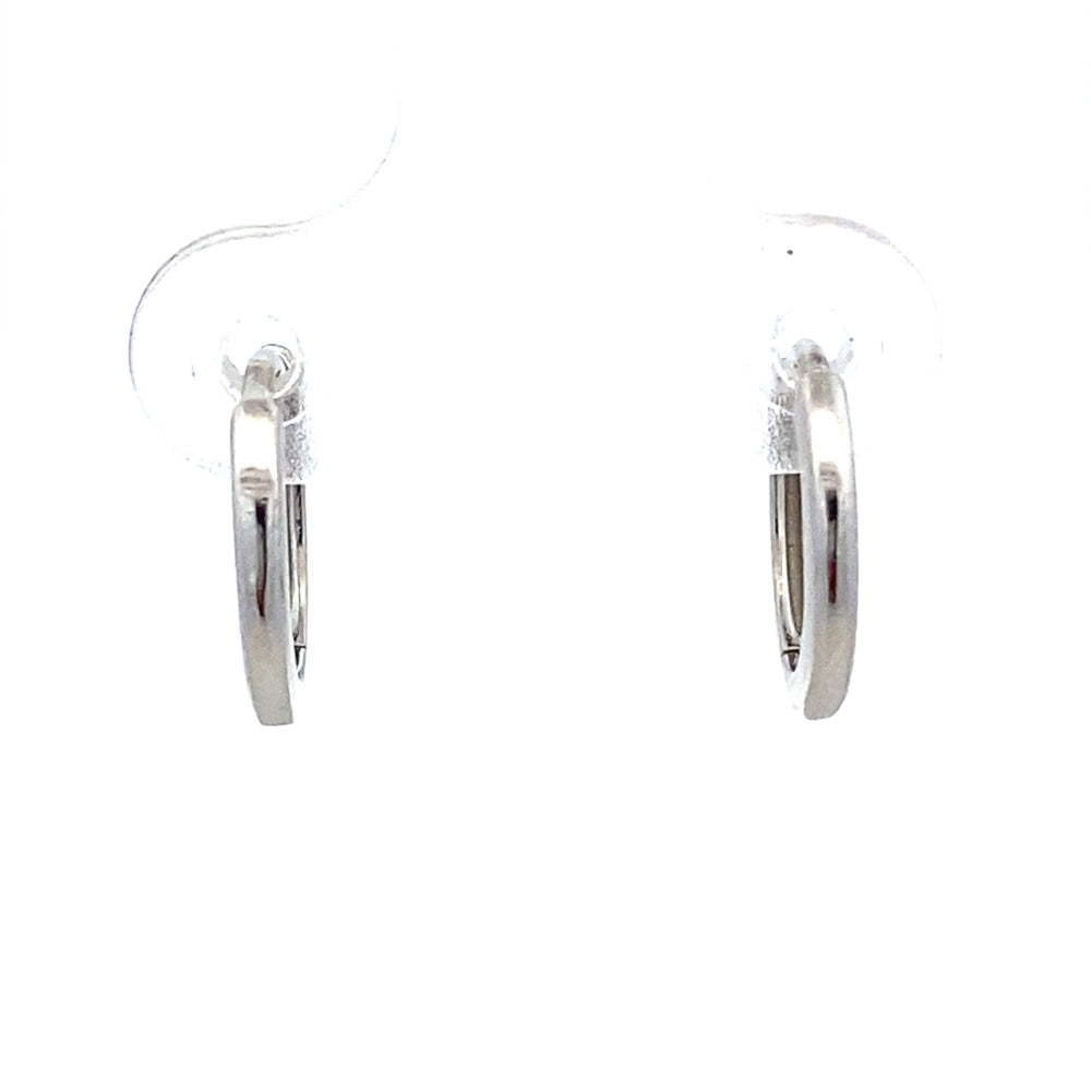 E7807 PLAIN RHODIUM HOOP EARRING 1.17G