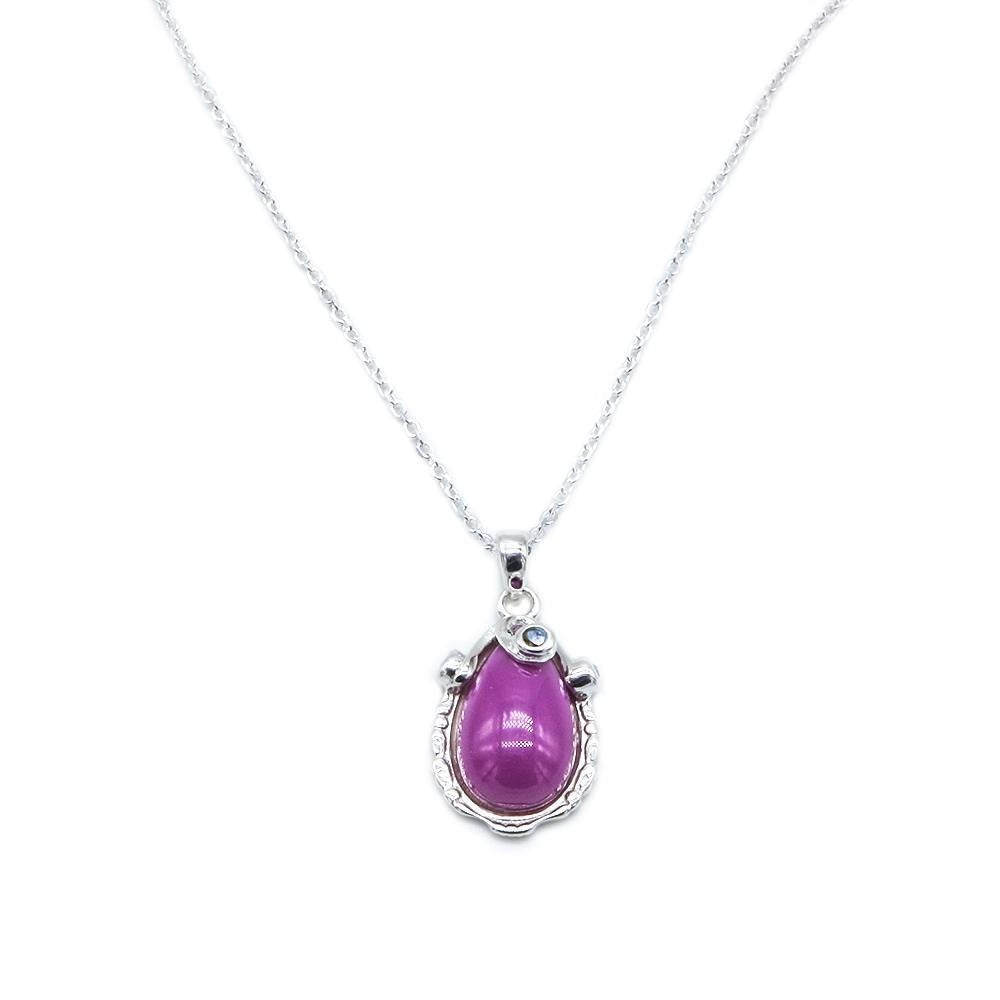 Sofia the First Purple Amulet 925 Sterling Silver Pendant Necklace | SilverWorks