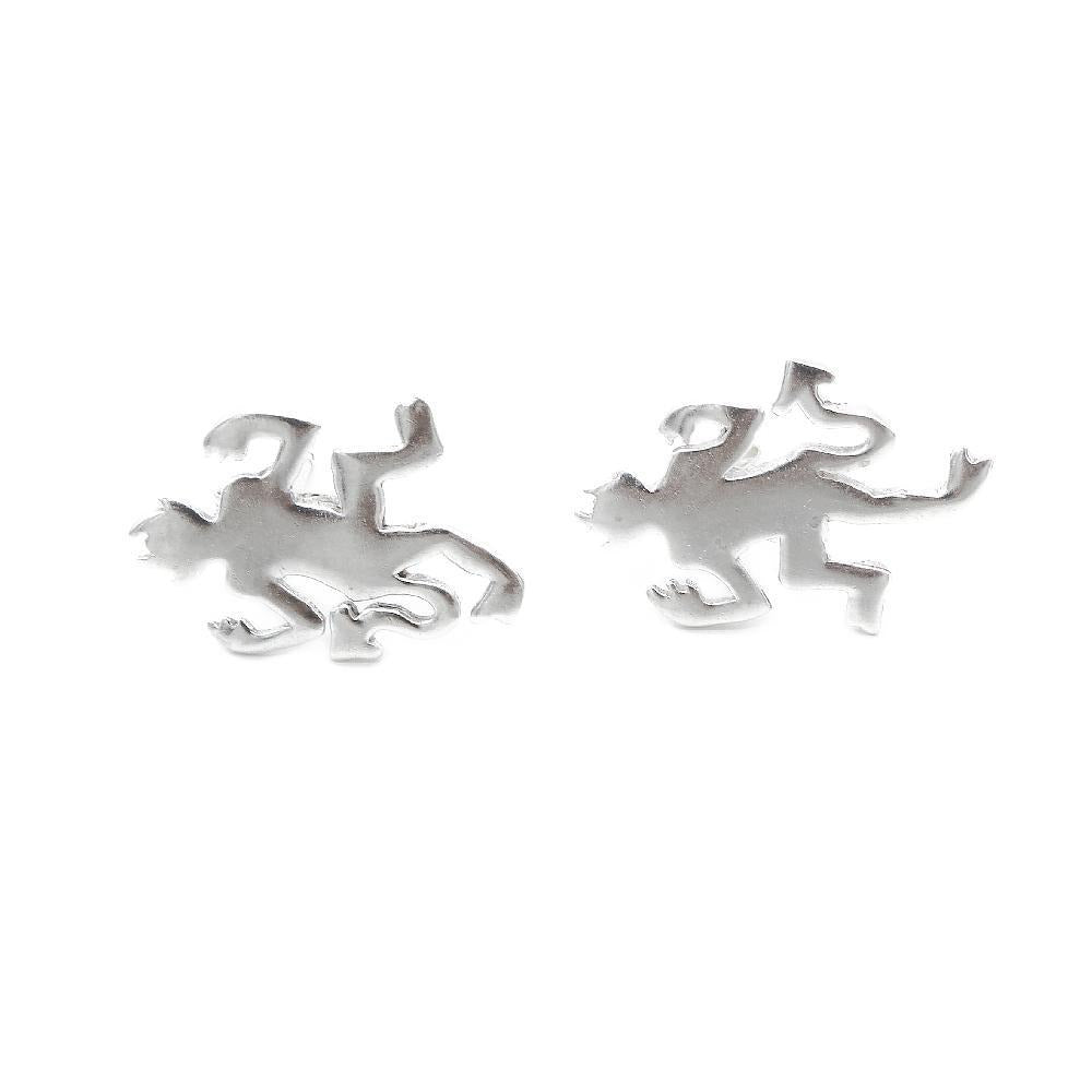 Demon 925 Sterling Silver Stud Earrings | SilverWorks