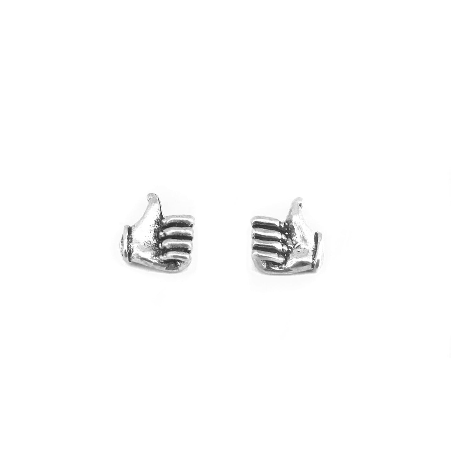 Tobi Thumbs Up 925 Sterling Silver Stud Earrings | SilverWorks