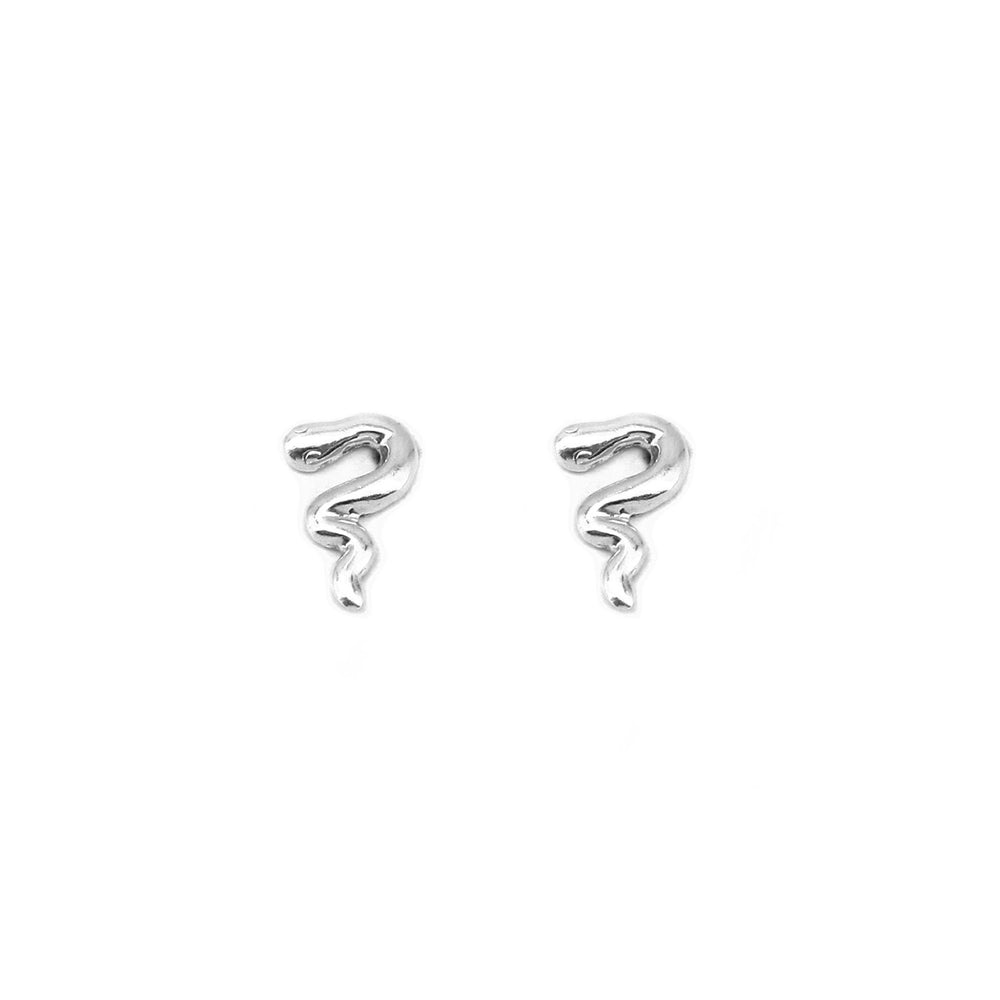 Sonia Snake 925 Sterling Silver Stud Earrings | SilverWorks