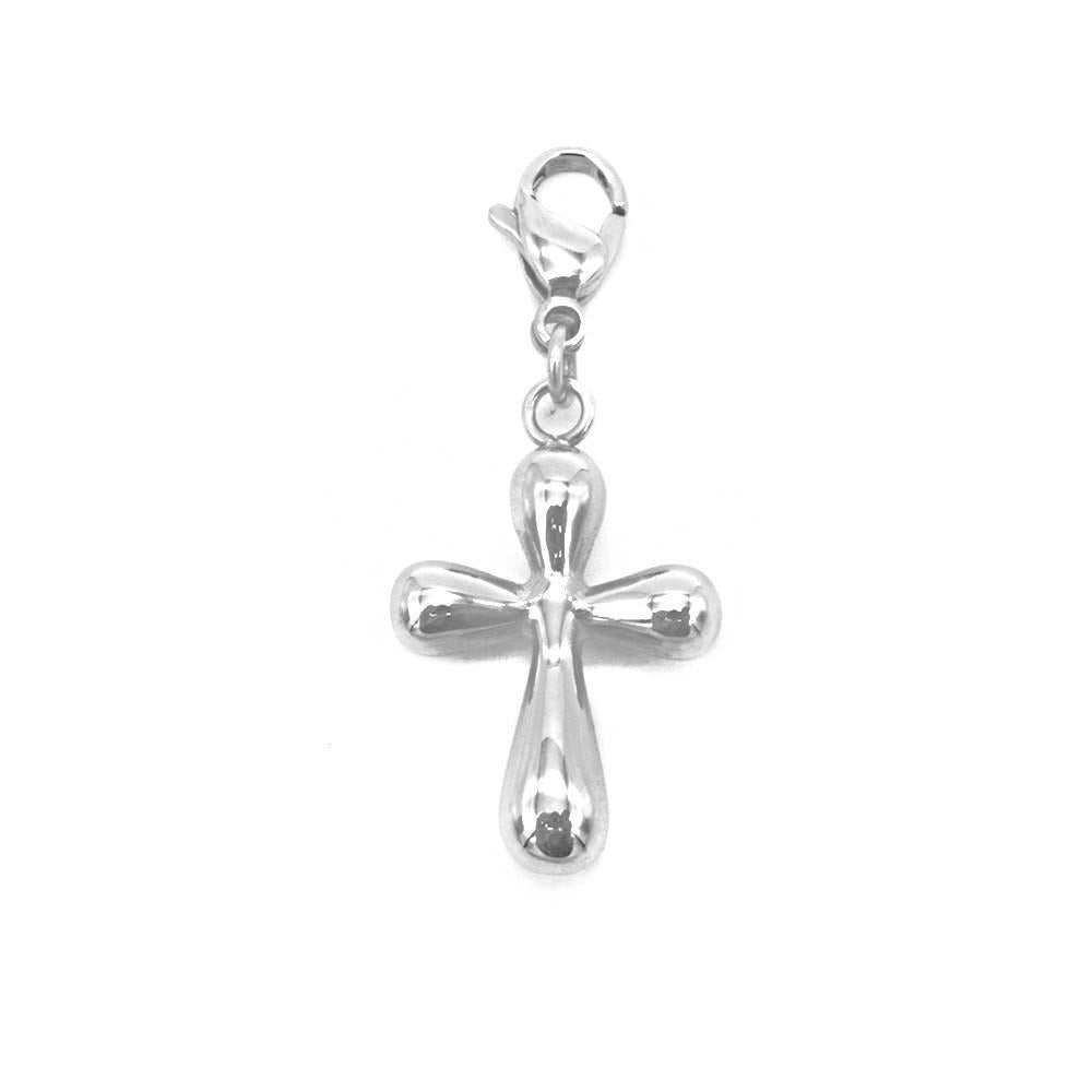 Puff Cross Stainless Steel Hypoallergenic Charm Philippines | Silverworks