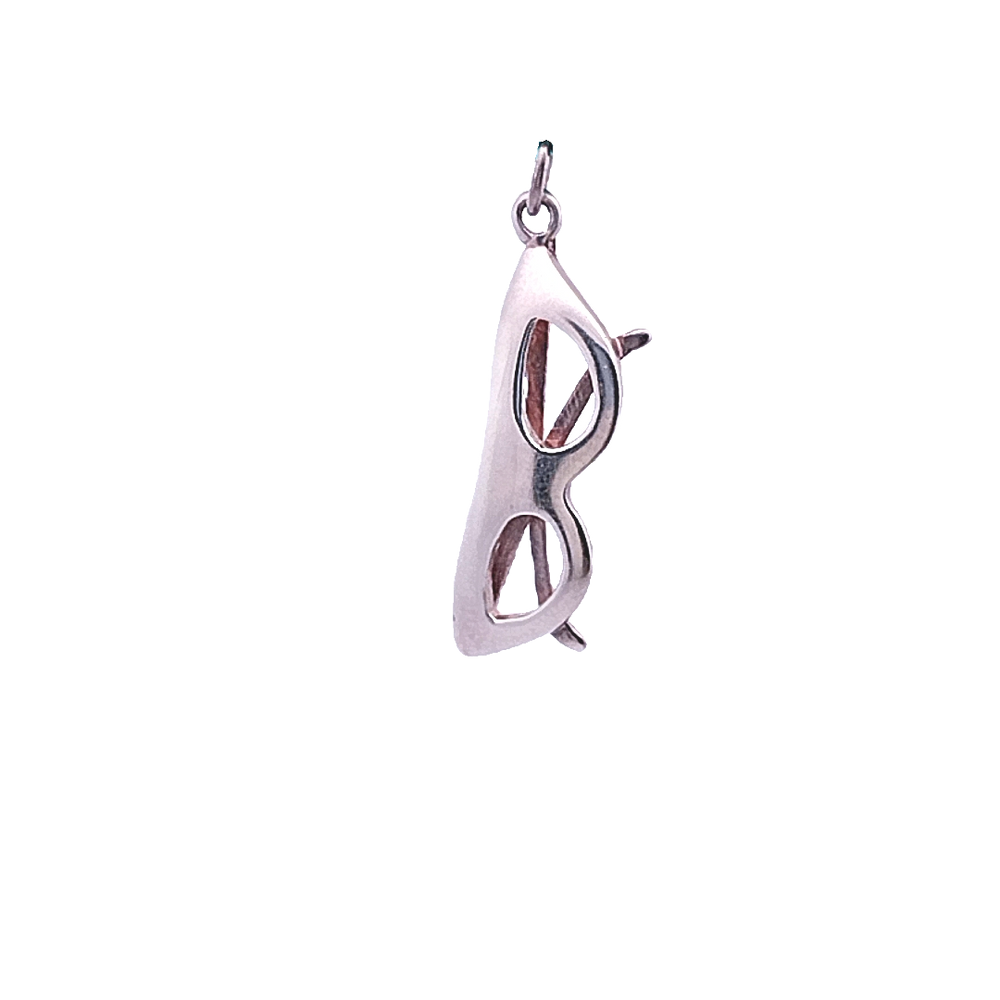 Jazz Polished Eyeglass 925 Sterling Silver Pendant | SilverWorks