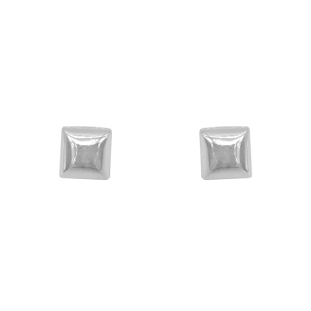 Nefertiti Polished Square 925 Sterling Silver Stud Earrings Philippines | Silverworks