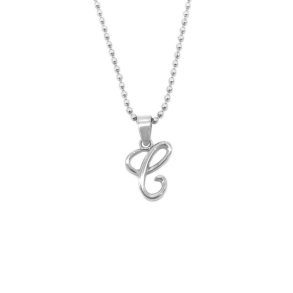 
                      
                        Letter Pendant in 24 Balls Chain Stainless Steel Hypoallergenic Necklace Philippines | Silverworks
                      
                    