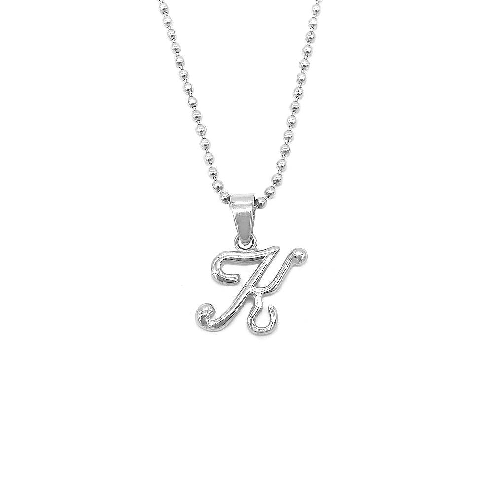 
                      
                        Letter Pendant in 24 Balls Chain Stainless Steel Hypoallergenic Necklace Philippines | Silverworks
                      
                    