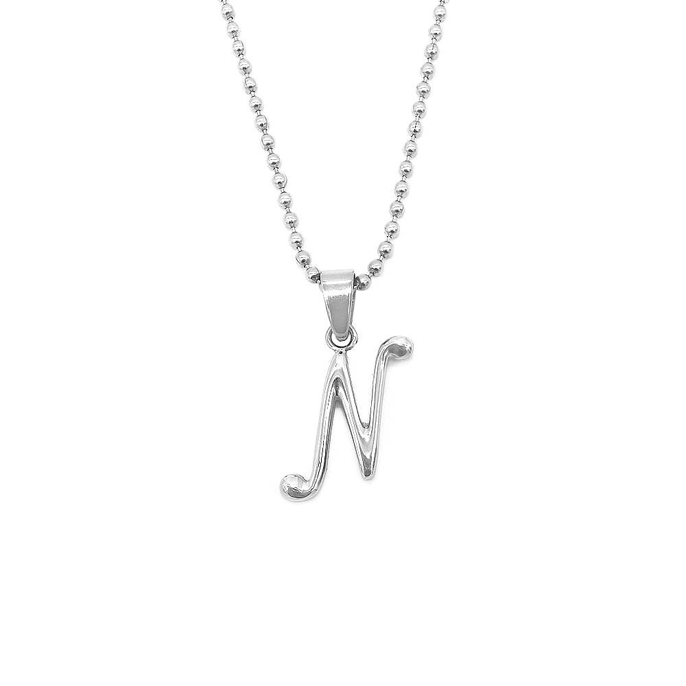 
                      
                        Letter Pendant in 24 Balls Chain Stainless Steel Hypoallergenic Necklace Philippines | Silverworks
                      
                    