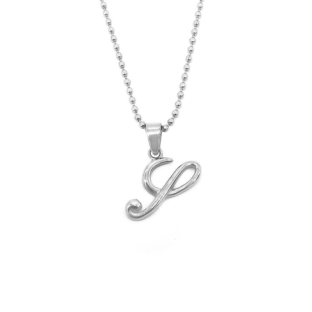 
                      
                        Letter Pendant in 24 Balls Chain Stainless Steel Hypoallergenic Necklace Philippines | Silverworks
                      
                    