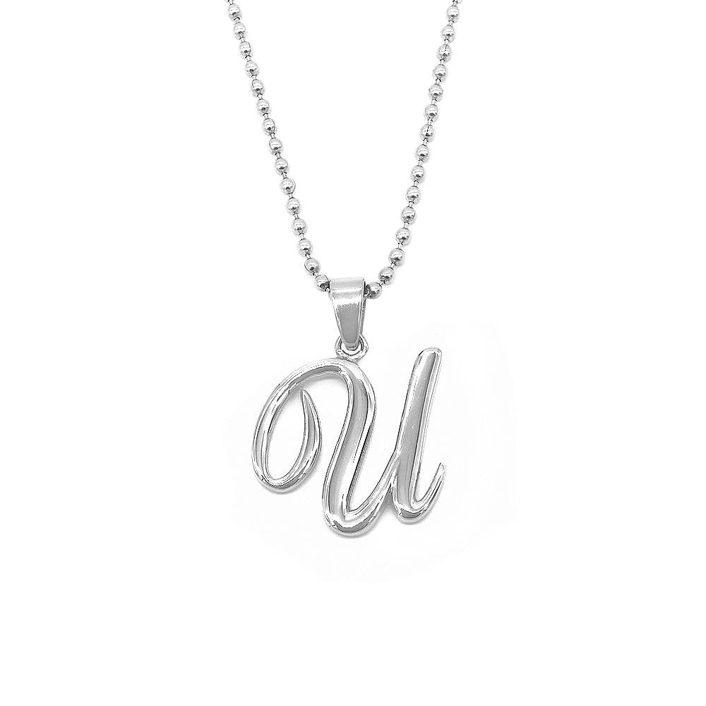 
                      
                        Letter Pendant in 24 Balls Chain Stainless Steel Hypoallergenic Necklace Philippines | Silverworks
                      
                    